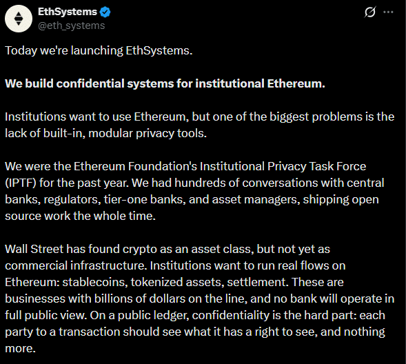 Bitmine ủng hộ ETHSystem thúc đẩy quyền riêng tư Ethereum - Tin Tức Bitcoin - Cập Nhật Tin Tức Coin Mới Nhất 24/7 2026 Ethereum