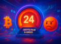 Chỉ số Crypto Fear & Greed ở 24, thị trường cực kỳ sợ hãi