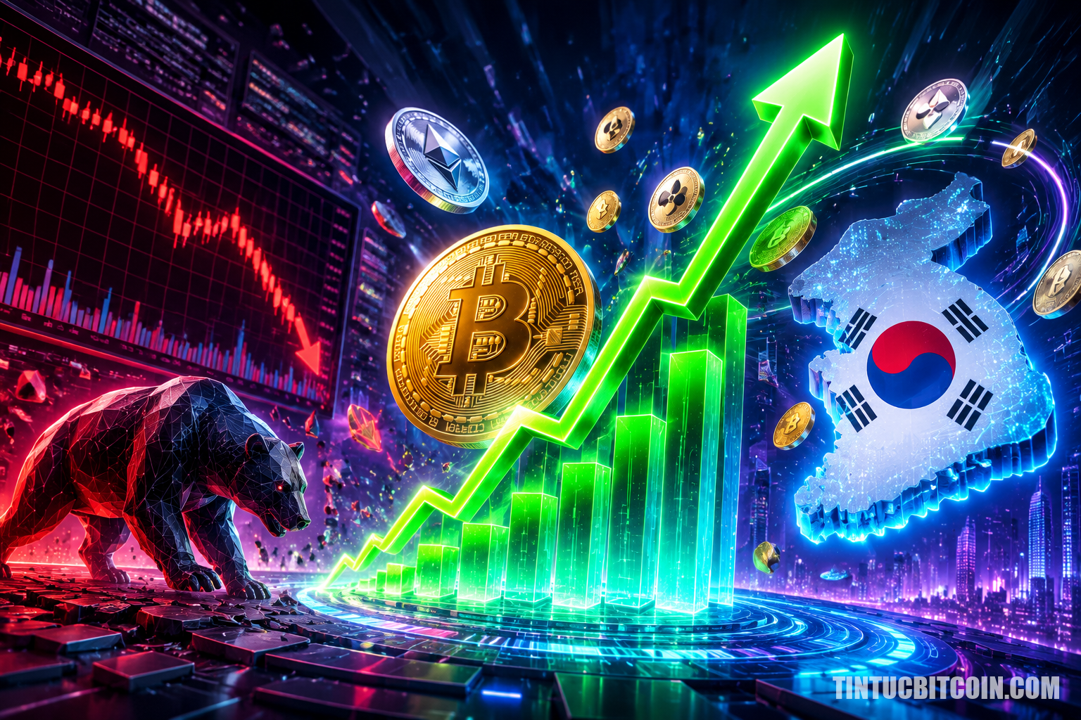 Khối lượng crypto tăng 82% ở Hàn Quốc khi chứng khoán lao dốc? - Tin Tức Bitcoin - Cập Nhật Tin Tức Coin Mới Nhất 24/7 2026 Khối lượng crypto tăng 82% ở Hàn Quốc khi chứng khoán lao dốc?
