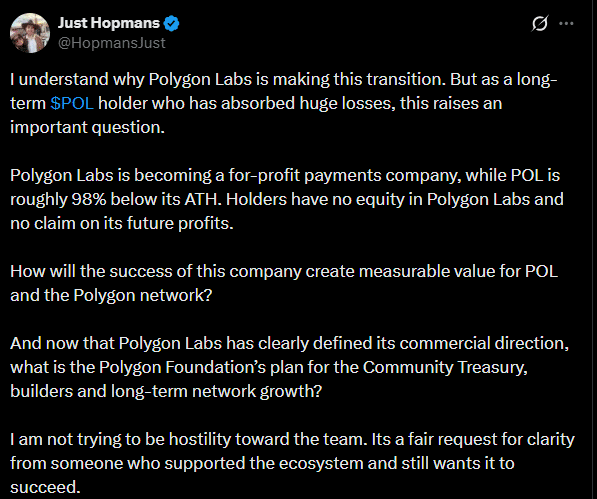 Polygon thúc đẩy thanh toán, POL bị phản đối vì không có cổ phần - Tin Tức Bitcoin - Cập Nhật Tin Tức Coin Mới Nhất 24/7 2026 Polygon POL