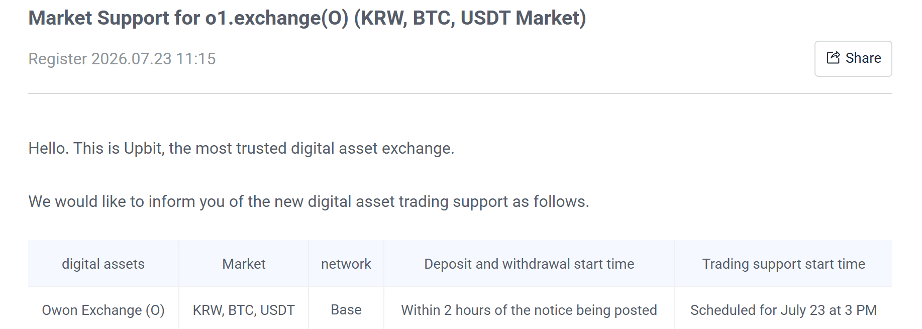 o1.exchange tăng mạnh sau niêm yết Upbit, đà tăng còn bền? - Tin Tức Bitcoin - Cập Nhật Tin Tức Coin Mới Nhất 24/7 2026 o1.exchange tăng mạnh sau niêm yết Upbit, đà tăng còn bền? - Tin Tức Bitcoin - Cập Nhật Tin Tức Coin Mới Nhất 24/7 2026