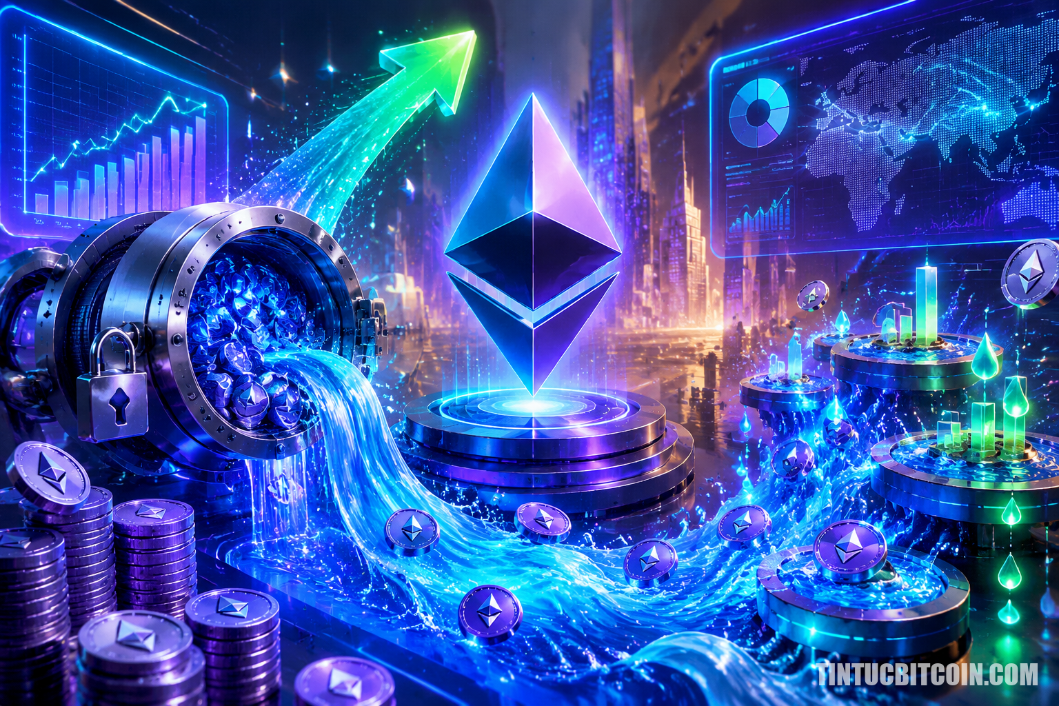 ETH được staking tăng 1,4 triệu – Thanh khoản sẽ ra sao? - Tin Tức Bitcoin - Cập Nhật Tin Tức Coin Mới Nhất 24/7 2026 ETH được staking tăng 1,4 triệu – Thanh khoản sẽ ra sao?