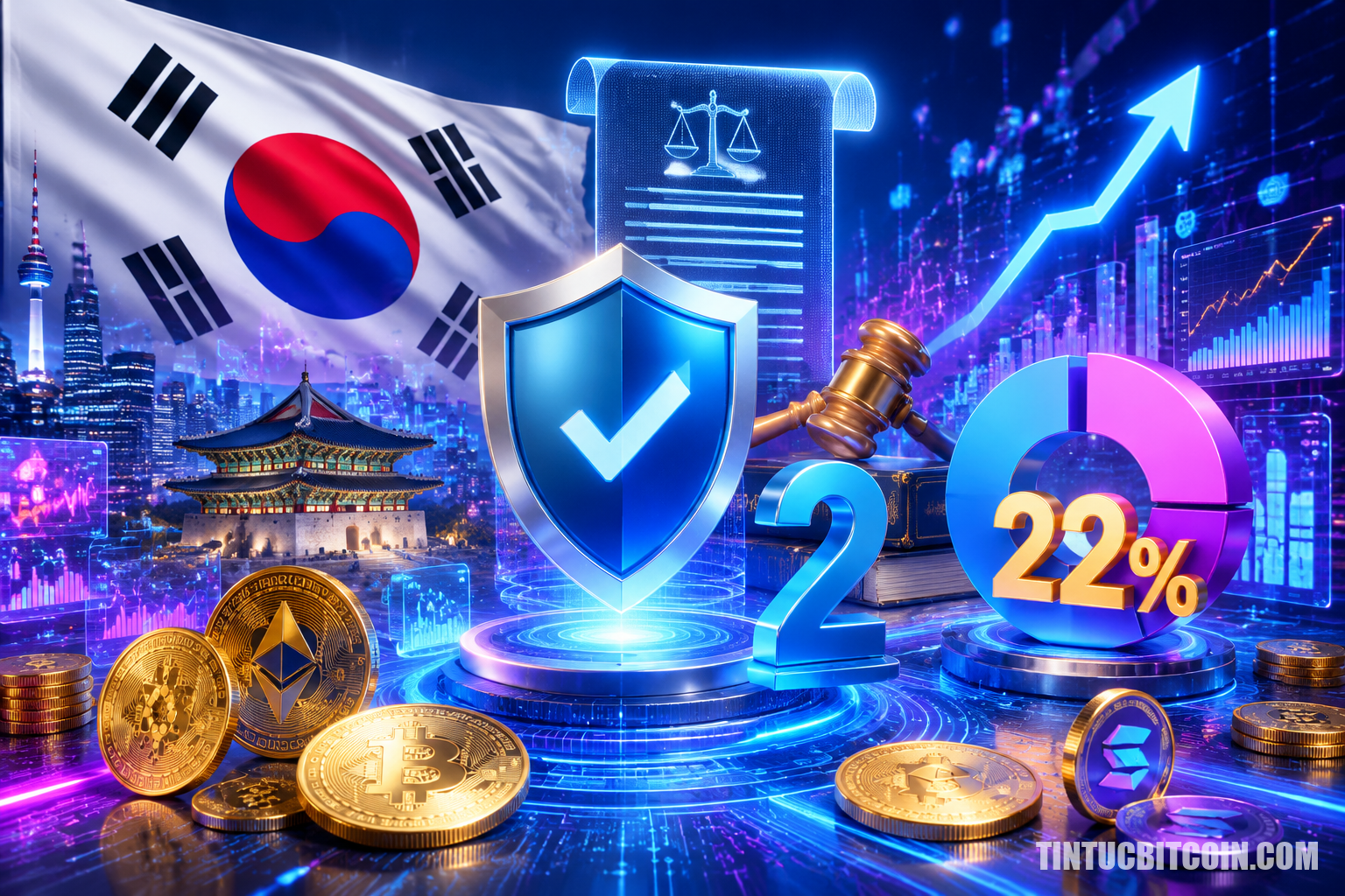 Hàn Quốc đẩy nhanh luật tiền số, vào Giai đoạn 2; thuế 22% cận kề - Tin Tức Bitcoin - Cập Nhật Tin Tức Coin Mới Nhất 24/7 2026 Hàn Quốc đẩy nhanh luật tiền số, vào Giai đoạn 2; thuế 22% cận kề