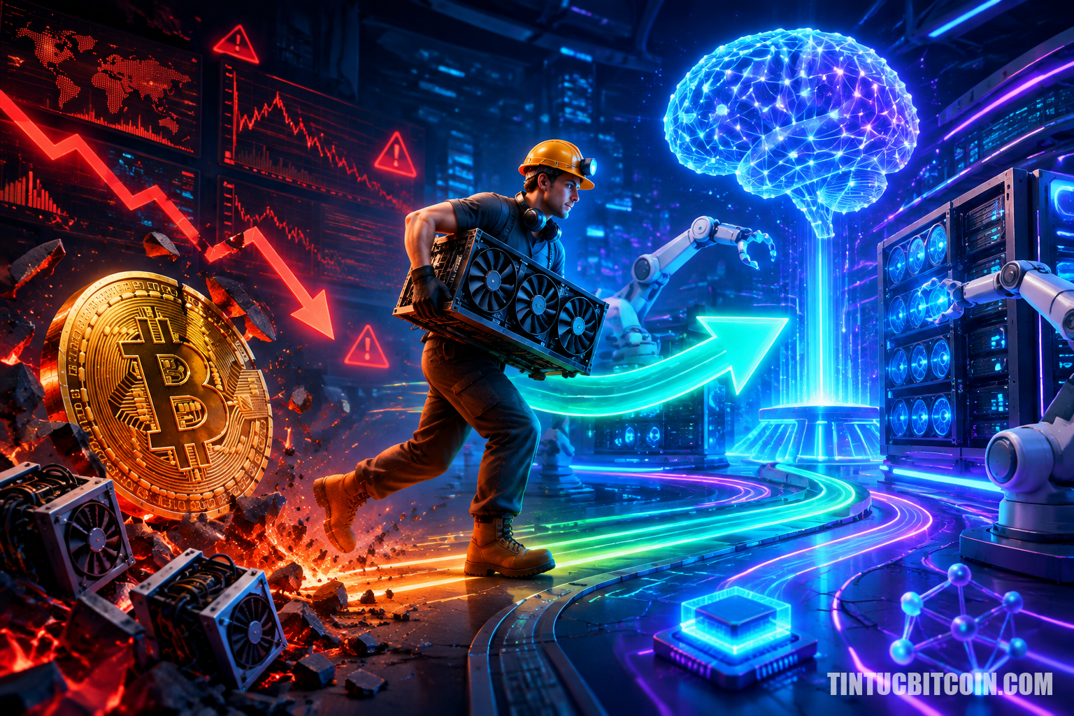 An ninh Bitcoin suy yếu, thợ đào chuyển hướng sang AI - Tin Tức Bitcoin - Cập Nhật Tin Tức Coin Mới Nhất 24/7 2026 An ninh Bitcoin suy yếu, thợ đào chuyển hướng sang AI