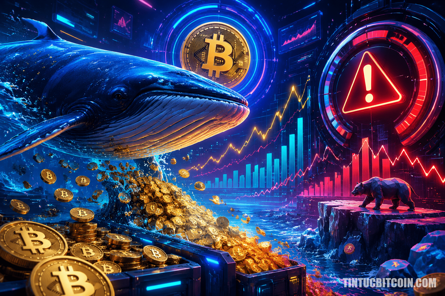 Cá voi Bitcoin gom hàng, nhưng chỉ báo này phát tín hiệu cảnh báo