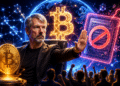 Bạn là chuyên gia SEO tiền điện tử. Dựa trên TIÊU ĐỀ GỐC = “Michael Saylor slams BIP-110: ‘Nobody controls Bitcoin, the network has spoken’” hãy viết lại 1 tiêu đề Tiếng Việt tối đa 68 ký tự, bám sát ý CHÍNH quan trọng nhất trong nội dung gốc (được phép lược bỏ chi tiết phụ và đổi thứ tự các vế cho tự nhiên), không thêm dữ liệu hay chi tiết mới, dịch/viết lại thật tự nhiên. Nếu là câu hỏi thì giữ nguyên ý nghĩa câu hỏi và dấu “?”. Cố gắng xác định rõ tác nhân (Người…/Nhà đầu tư…/Công ty…/Cá voi… khi phù hợp), chọn 1 chủ thể trọng tâm thay vì liệt kê quá nhiều vế, giọng khách quan như báo tài chính, không khuyến nghị mua/bán. Ưu tiên cấu trúc [Tác nhân] + [Hành động mạnh] + [Bối cảnh giá/thời điểm/dự báo]. Chuẩn hóa số liệu theo chuẩn Việt Nam: dùng “,” cho thập phân, “.” cho hàng nghìn, bỏ phần thập phân nếu =0, rút gọn số chỉ còn 1 chữ số thập phân, đổi “$” thành USD (ví dụ: 100 USD), 1M → 1 triệu, 1B → 1 tỷ, 1T → 1 nghìn tỷ. Tự động đổi thời gian UTC → GMT+7 nếu xuất hiện(Ví dụ: 13:00 (UTC) sẽ chuyển đổi thành 20:00 (giờ VN)). Không dùng ngoặc kép trong tiêu đề, không tự tham chiếu, không ký tự thừa, tránh giật tít, tối ưu cho AI Search (Google AI Overview, SGE, Featured Snippet, PAA, Perplexity, ChatGPT Search).