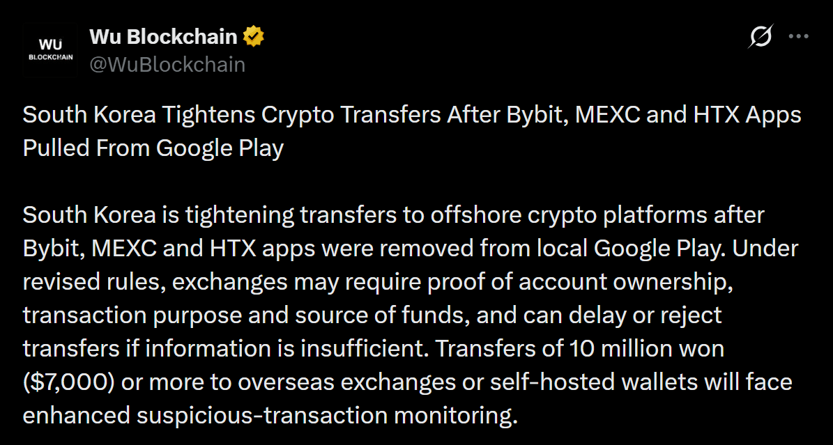 Hàn Quốc siết quy định crypto khi 367 triệu USD stablecoin ra nước ngoài - Tin Tức Bitcoin - Cập Nhật Tin Tức Coin Mới Nhất 24/7 2026 Hàn Quốc siết quy định crypto khi 367 triệu USD stablecoin ra nước ngoài - Tin Tức Bitcoin - Cập Nhật Tin Tức Coin Mới Nhất 24/7 2026