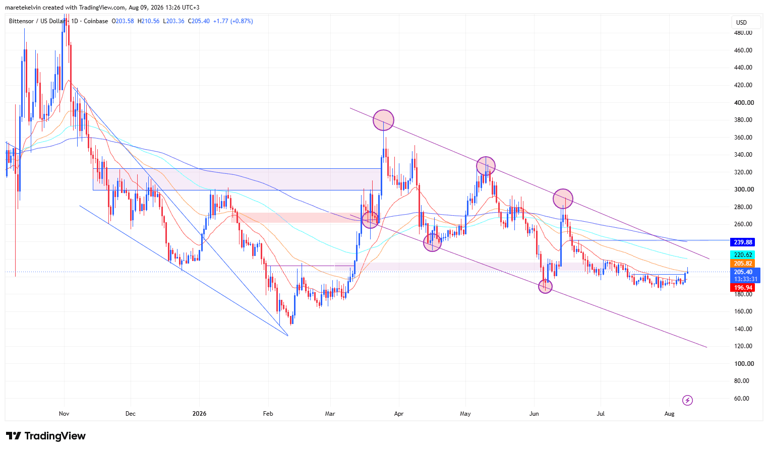 Bittensor có thể vượt 240 USD khi cá voi và lãi suất mở tăng? - Tin Tức Bitcoin - Cập Nhật Tin Tức Coin Mới Nhất 24/7 2026 Bittensor có thể vượt 240 USD khi cá voi và lãi suất mở tăng? - Tin Tức Bitcoin - Cập Nhật Tin Tức Coin Mới Nhất 24/7 2026