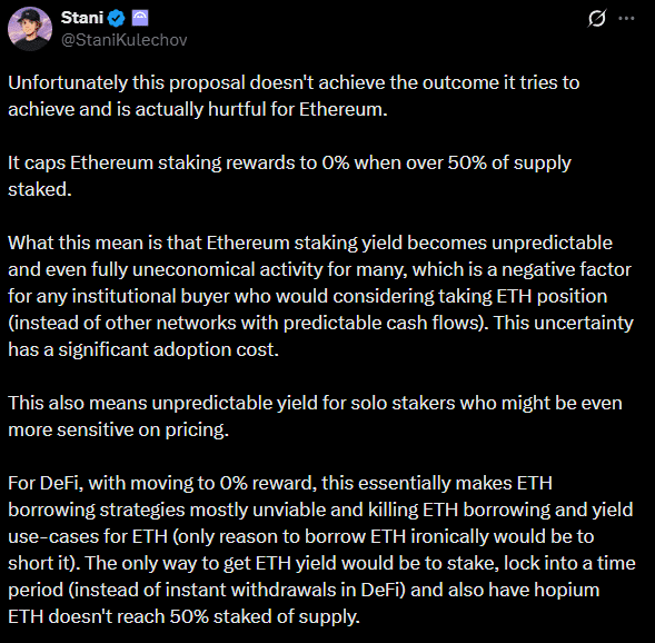 DeFi phản đối EIP-8361 của Ethereum vì khiến ETH kém khả thi - Tin Tức Bitcoin - Cập Nhật Tin Tức Coin Mới Nhất 24/7 2026 Ethereum inflation proposal