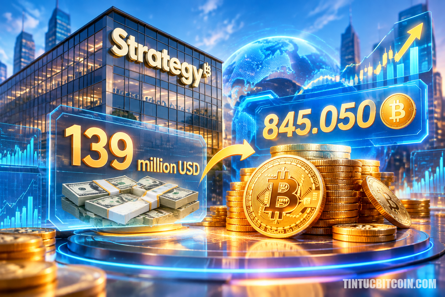 Strategy mua lại STRC trị giá 139 triệu USD, nắm 845.050 BTC - Tin Tức Bitcoin - Cập Nhật Tin Tức Coin Mới Nhất 24/7 2026 Strategy mua lại STRC trị giá 139 triệu USD, nắm 845.050 BTC