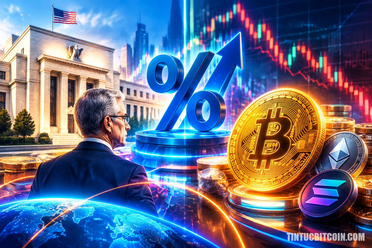 Fed nâng lãi suất lên 4% tác động gì đến Bitcoin, crypto? - Tin Tức Bitcoin - Cập Nhật Tin Tức Coin Mới Nhất 24/7 2026 Fed nâng lãi suất lên 4% tác động gì đến Bitcoin, crypto?
