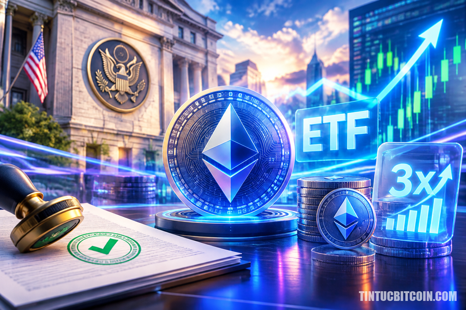 SEC phê duyệt ETF Ethereum đòn bẩy 3 lần - Tin Tức Bitcoin - Cập Nhật Tin Tức Coin Mới Nhất 24/7 2026 SEC phê duyệt ETF Ethereum đòn bẩy 3 lần