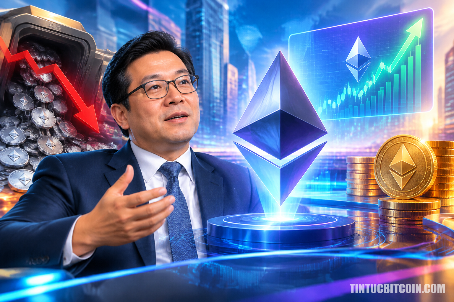 Tom Lee dự báo ETH 5.000 USD dù ETF bị rút 542 triệu USD - Tin Tức Bitcoin - Cập Nhật Tin Tức Coin Mới Nhất 24/7 2026 Tom Lee dự báo ETH 5.000 USD dù ETF bị rút 542 triệu USD