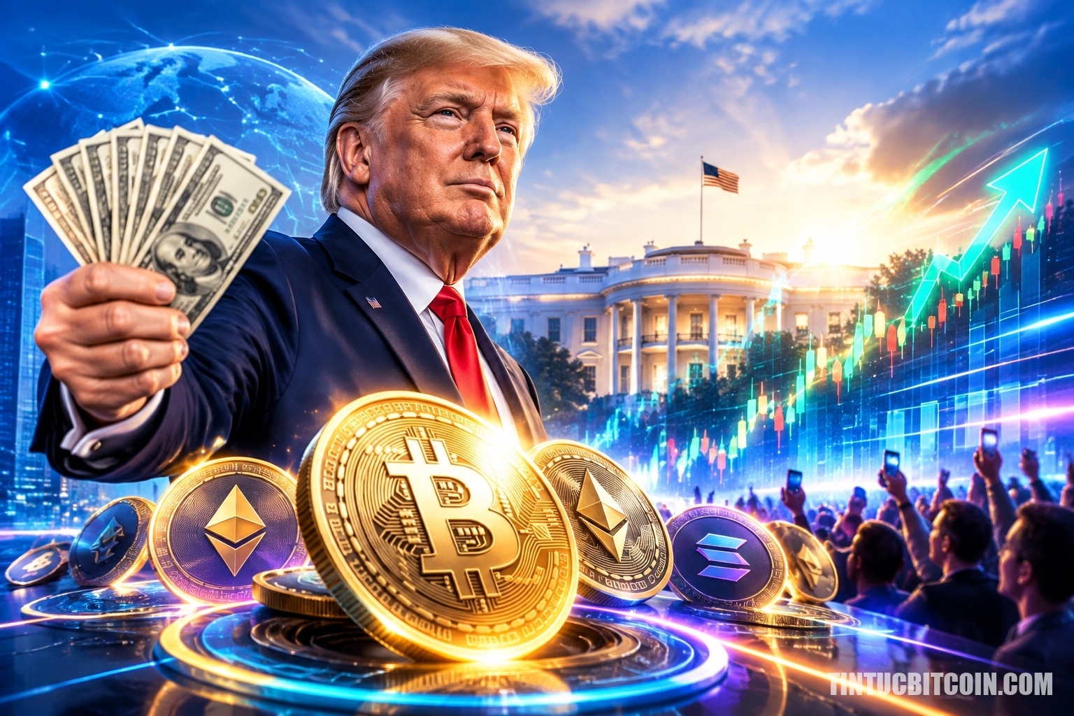 Lời hứa chi 5.000 USD của Trump có thể gây sốc thanh khoản crypto - Tin Tức Bitcoin - Cập Nhật Tin Tức Coin Mới Nhất 24/7 2026 Lời hứa chi 5.000 USD của Trump có thể gây sốc thanh khoản crypto